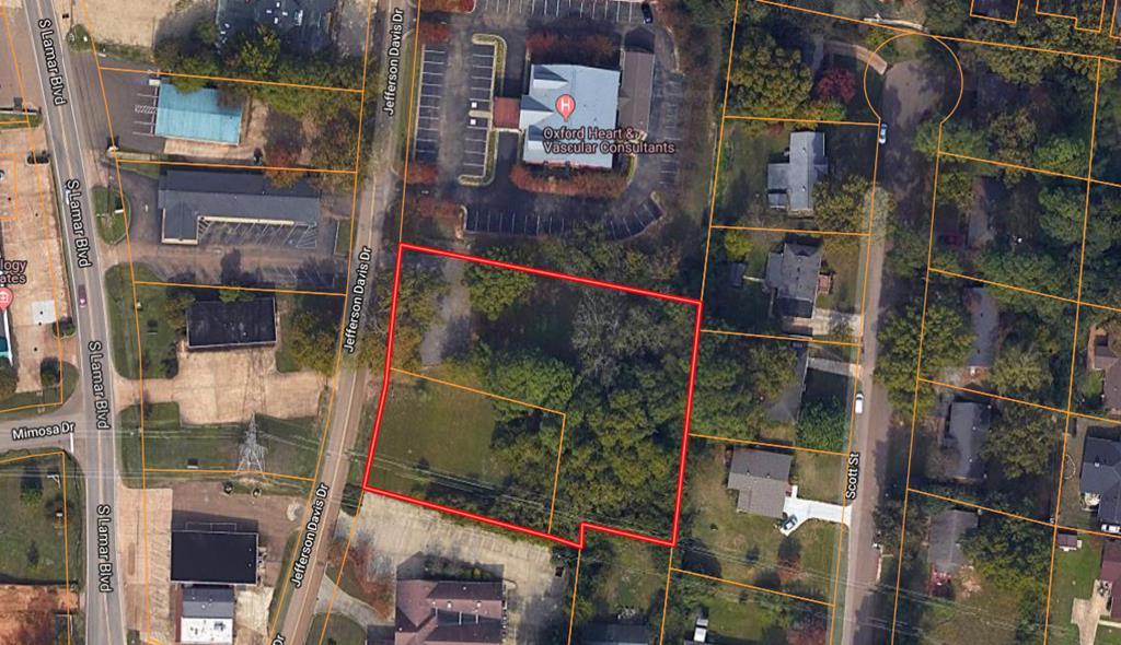 Tremendous Opportunity, near Baptist Hospital, Medical offices, Restaurants, Retail. Easy Access to South Lamar and Belk Boulevard, Highway 6 and Highway 7, and direct route to downtown Oxford!  Located in an established commercial corridor with Medical Offices on all sides, this lot is ready for the next commercial building!