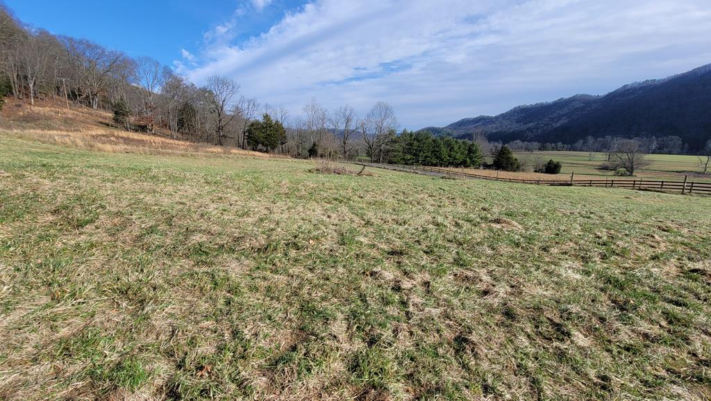 This 234 acre mountain retreat overlooks the N. Holston River Valley from both it's 3.5 acre open field down by the state road, which is a wonderful place for a new cabin and the views expand as you take the high road up to the elevated homesite that has an expansive 180 degree view of the valley and the River Ridge mountain on the other side of the river. The property rises from an elevation of 1,520 ft along the valley road to a height of 2,960 ft along the crest of the mountain ridge. A bold spring originates at an elevation of 2,800 ft and cascades down the mountain over 1,300 ft with pools and water falls along the way. You could easily make a small dam and add a 4 inch pipe to drive an electric turbine generator should you wish to live off the grid. The sound of the stream tumbling down through the rocks is very appealing. Past logging created an array of 4x4 trails throughout the property, now used by deer, bobcats & bear to traverse this dynamic terrain. Only 17 min to Abingdon